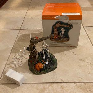 Dept. 56 Halloween Snow Village Village Animated Swinging Skeleton #55026